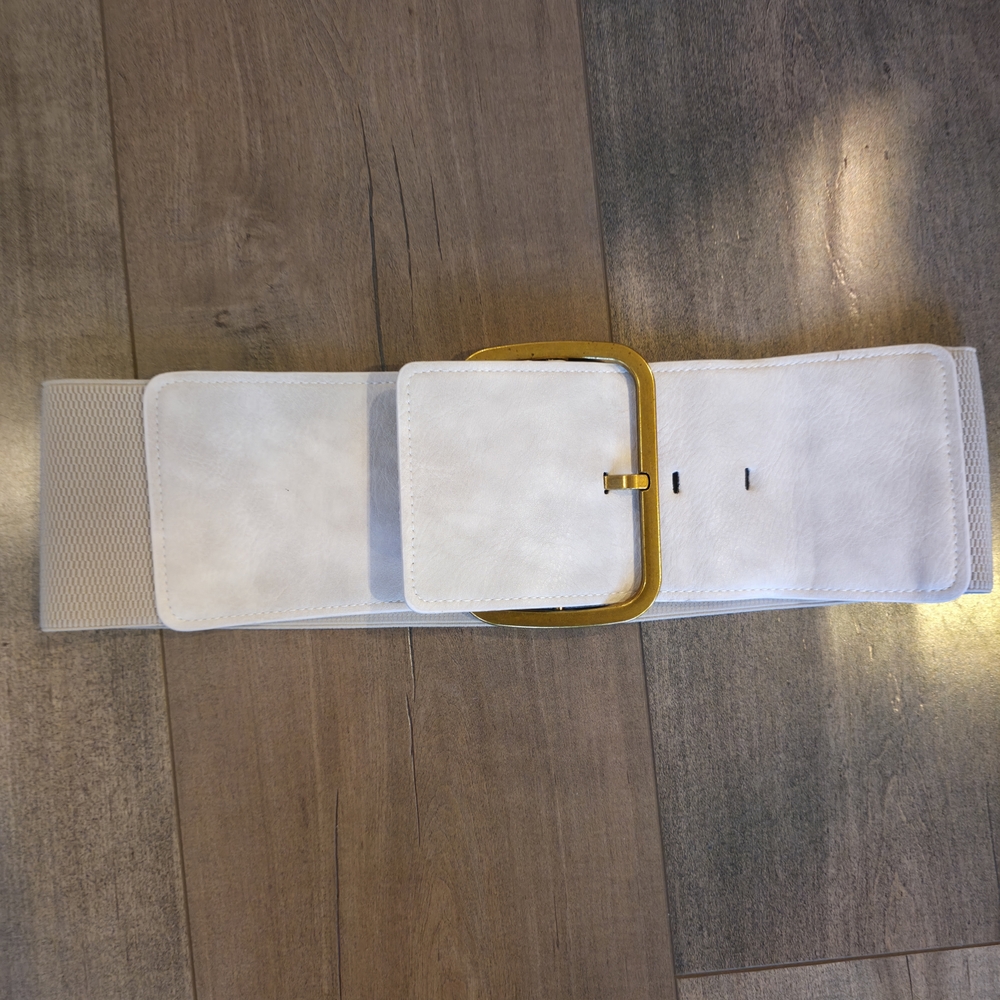 White Belt with Yellow Buckle